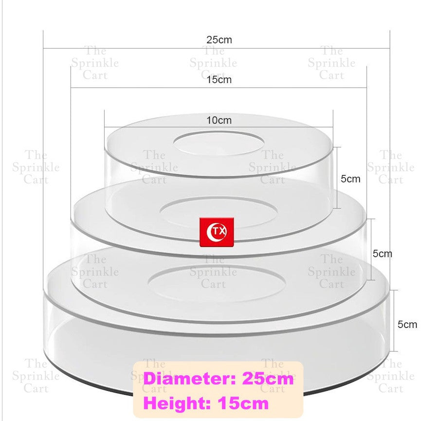 Acrylic Transparent Cake Separator Fillable Cake Spacer Decoration TSC