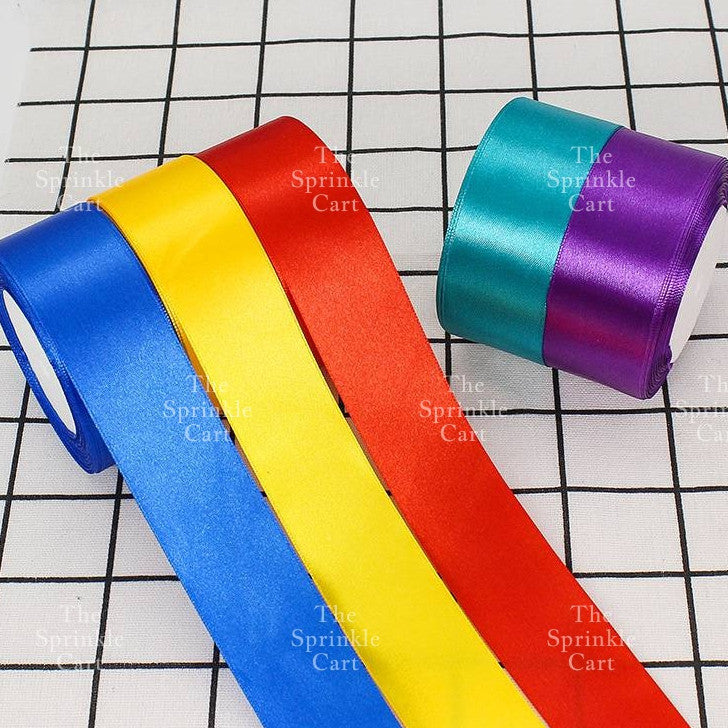 4cm Plain Satin Ribbon Gift Roll Packaging DIY Birthday Party Decoration TSC