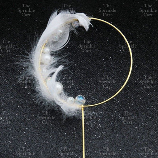 Feather Cake Topper Birthday Decoration TSC