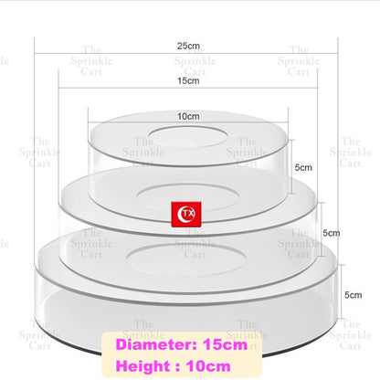 Acrylic Transparent Cake Separator Fillable Cake Spacer Decoration TSC