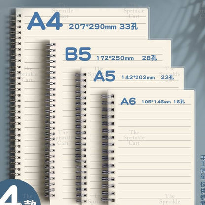 A5/B5 Spiral Colorful Notebook Simple Styled Journal Writing School Office Notes Supplies TSC