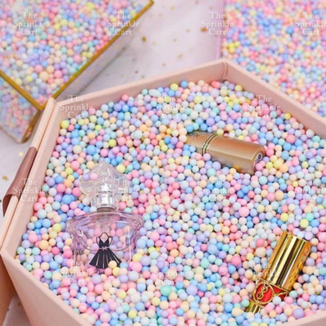 Acrylic Crystal Ball Pastel Styrofoam Balls Colorful Shredded Paper Gift Packaging Fillers DIY