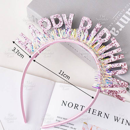 Happy Birthday and Happy New Year Glitter Shiny Headband Sequined Hair Accessories TSC