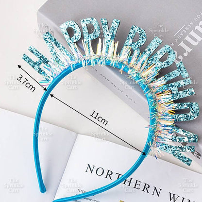 Happy Birthday and Happy New Year Glitter Shiny Headband Sequined Hair Accessories TSC