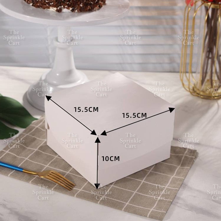 10pcs Plain White Cake Box Rectangle Square Dessert Pastry Cake Box Packaging