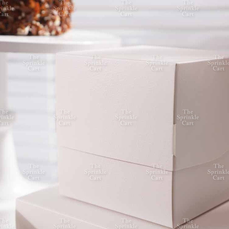 10pcs Plain White Cake Box Rectangle Square Dessert Pastry Cake Box Packaging