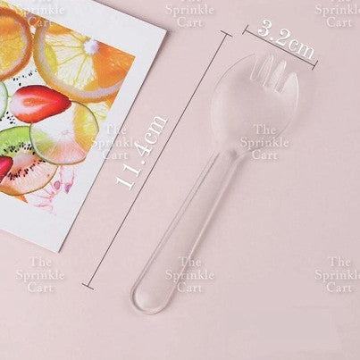 Disposable Dessert plastic Small Taster Spoon Frozen Food Ice Cream Party Supplies TSC