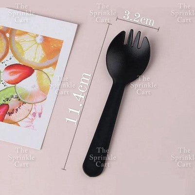 Disposable Dessert plastic Small Taster Spoon Frozen Food Ice Cream Party Supplies TSC