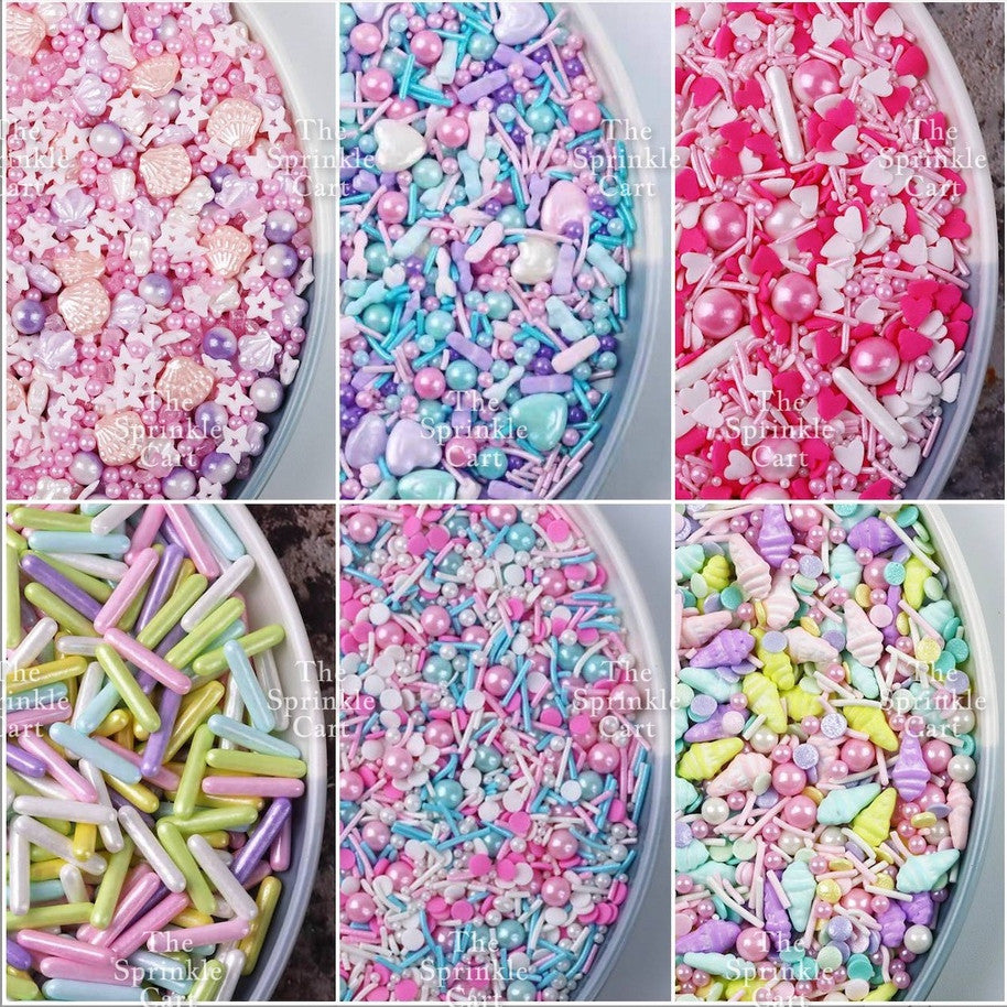 Assorted Design Edible Sprinkles Dragees Baking Sugar Candy Cake Cupcake Decoration Toppings TSC
