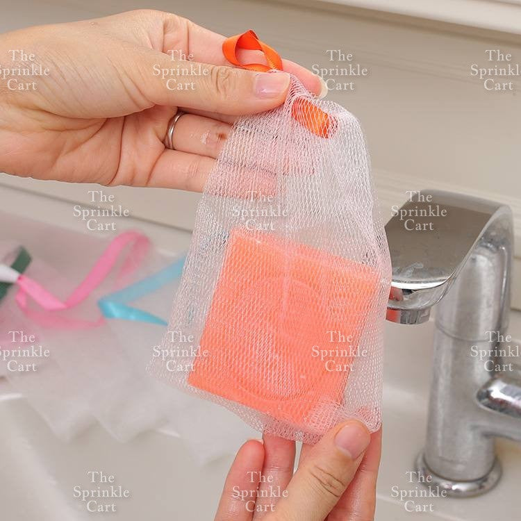 Soap Net Pouch Foaming Net Shower Bag Skin Friendly Bat Shower body Care Storage Bag