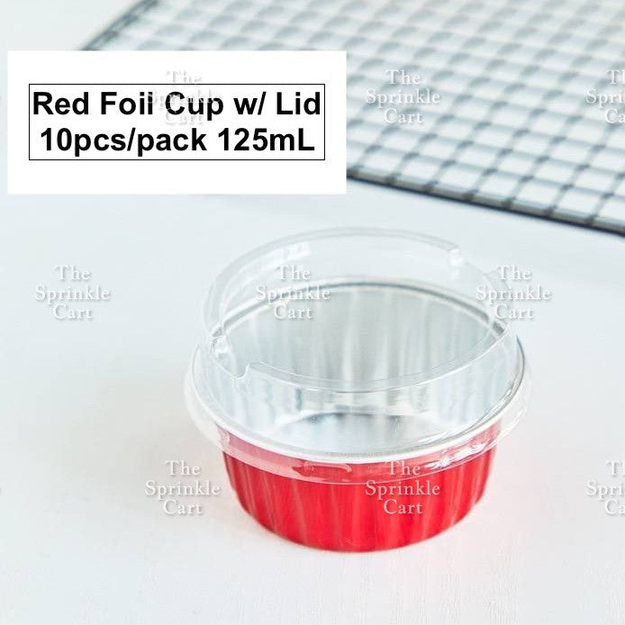 Dessert Round Heart Rectangle Cups with Lid Aluminum Foil Bakewares Decoration TSC