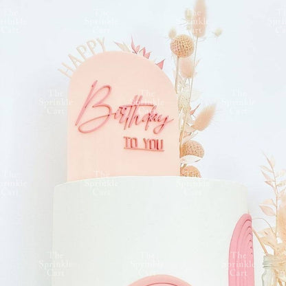 Acrylic Glitter Paper Happy Birthday Mr & Mrs Girl Boy Cake Topper Party Supplies