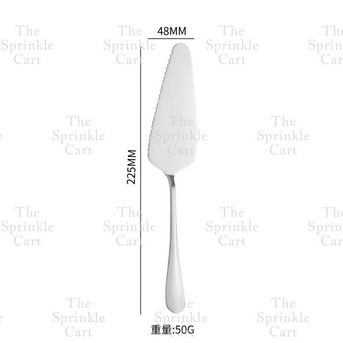 Golden Stainless Dessert Cake Knife Cake Shovel Spatula Flatware Tableware Pizza Pie Server TSC