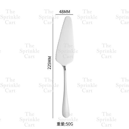 Golden Stainless Dessert Cake Knife Cake Shovel Spatula Flatware Tableware Pizza Pie Server TSC
