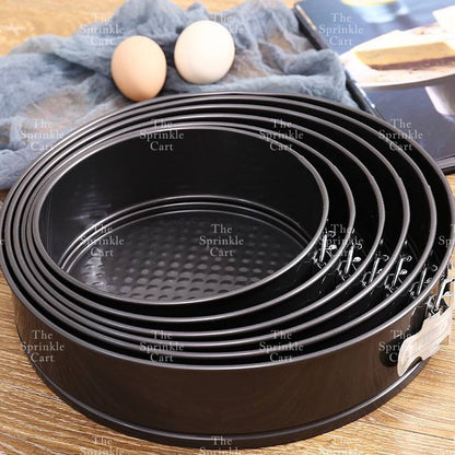 Multi-Size Non Stick Lock Buckle Cake Mould Removable Mousse Springform Muffin Baking Pan Set