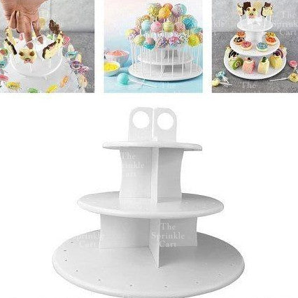 3-Layer Dessert Cupcake Lollipop Cake Pop Holder Stand Birthday Party Supply Wedding Party Supply