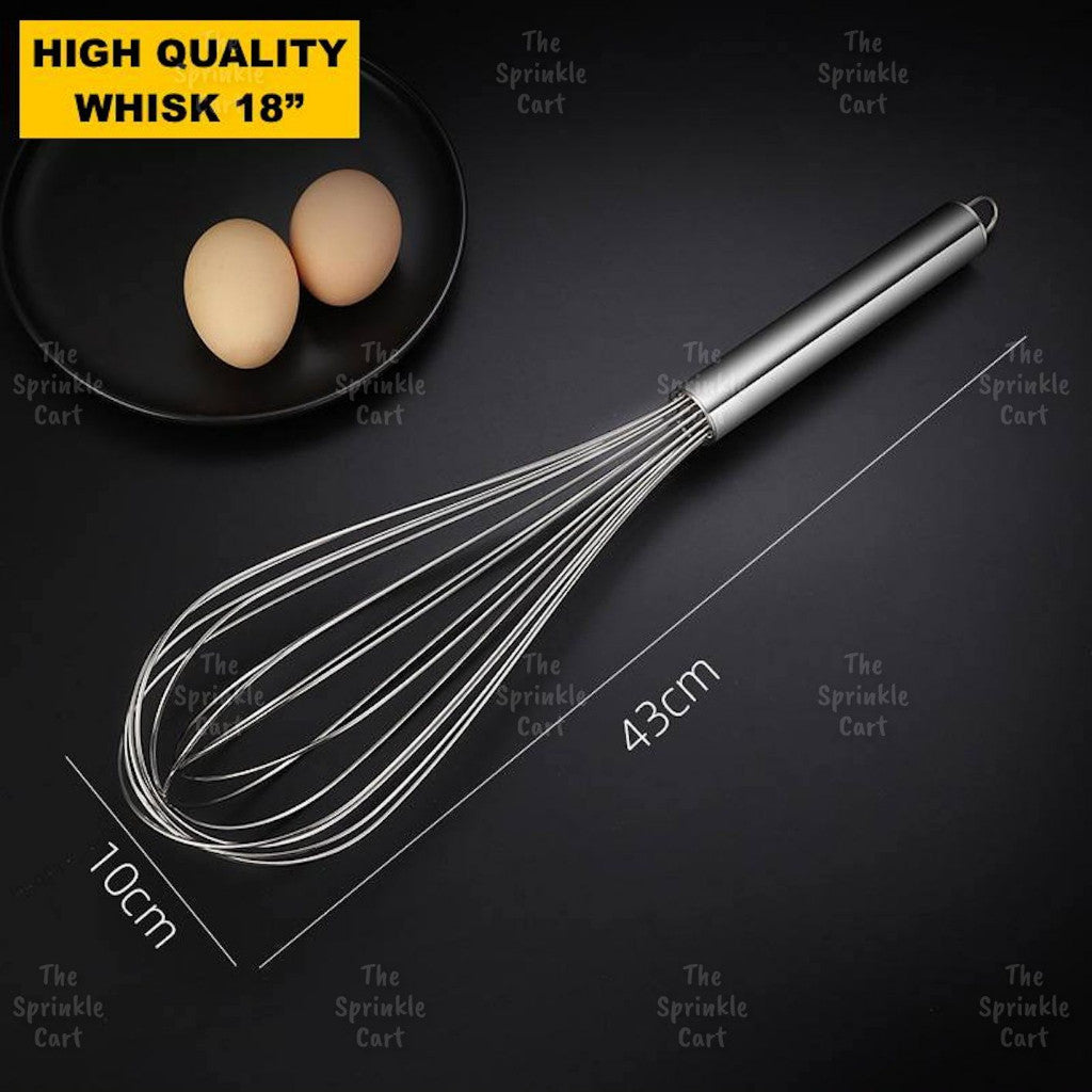 High Quality Stainless Steel Egg Whisk Non-Slip Manual Egg Beater Kitchen Mixing Tools