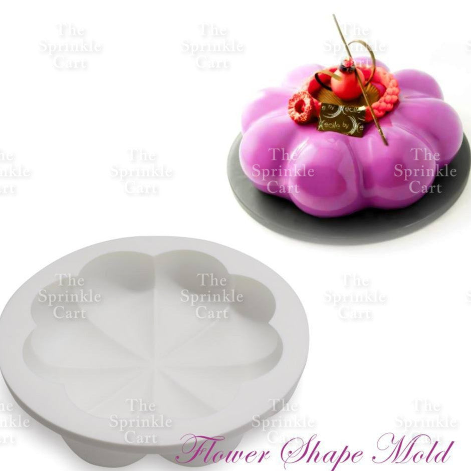 Large Round Flower Silicone Molder Pumpkin Shape For Chocolate Dessert Baking Mould