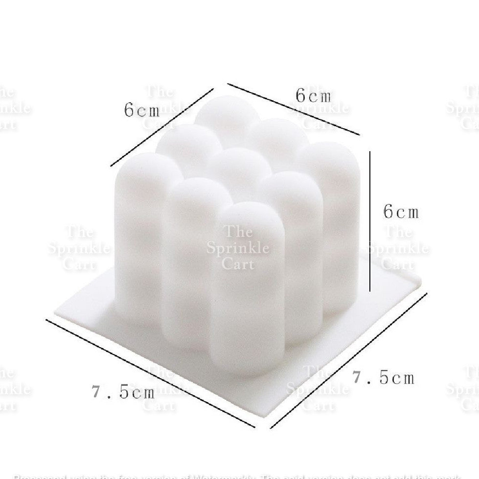 Bubble Cube Silicone Baking Molder  Cake Candle Resin Crafting DIY Decoration TSC
