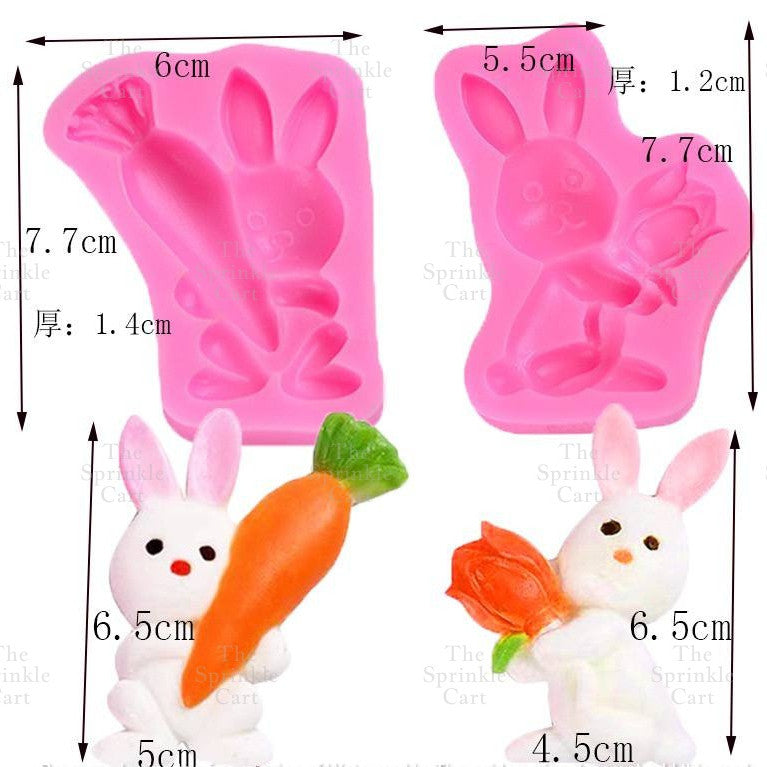 Easter Egg Bunny theme Silicone Mould Fondant Chocolate Cake Crafting Jelly Bakeware Tool TSC