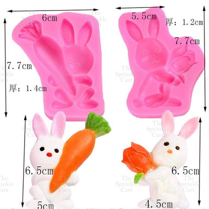 Easter Egg Bunny theme Silicone Mould Fondant Chocolate Cake Crafting Jelly Bakeware Tool TSC