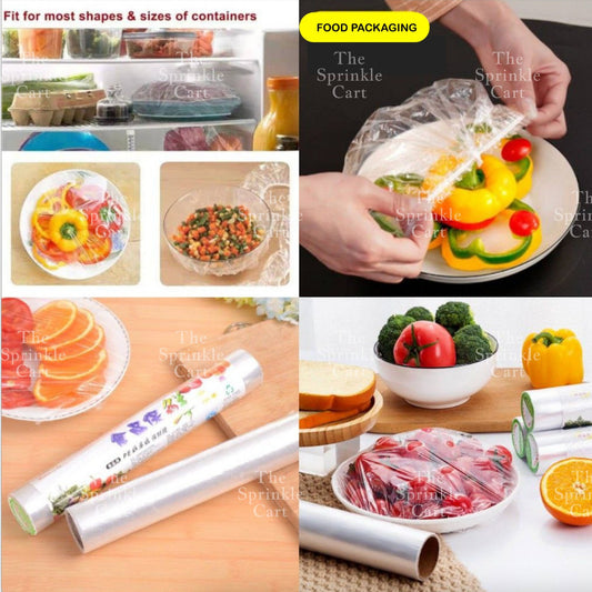 Disposable Elastic Fresh-Keeping Plastic Food Cover Service Cling Wrap Transparent Zip Pouch TSC