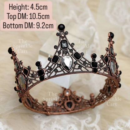 Crown Cake Topper/ Decor Shiny Gold Silver Pearl Birthday Princes