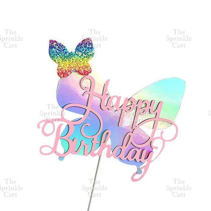 Butterfly cake topper for decoration Girl Fan cake topper