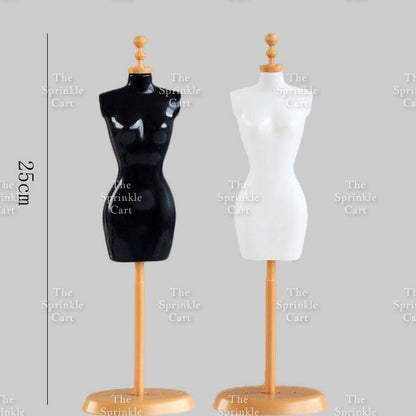 Back Noble Dress and Mannequin Cake Topper Birthday Wedding Anniversary Cake Decoration TSC
