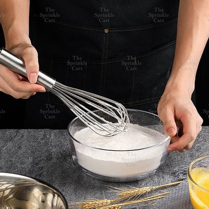 High Quality Stainless Steel Egg Whisk Non-Slip Manual Egg Beater Kitchen Mixing Tools