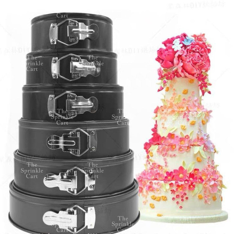 Multi-Size Non Stick Lock Buckle Cake Mould Removable Mousse Springform Muffin Baking Pan Set
