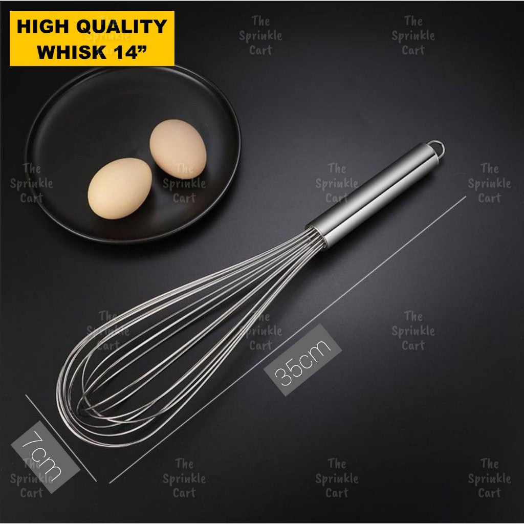 High Quality Stainless Steel Egg Whisk Non-Slip Manual Egg Beater Kitchen Mixing Tools