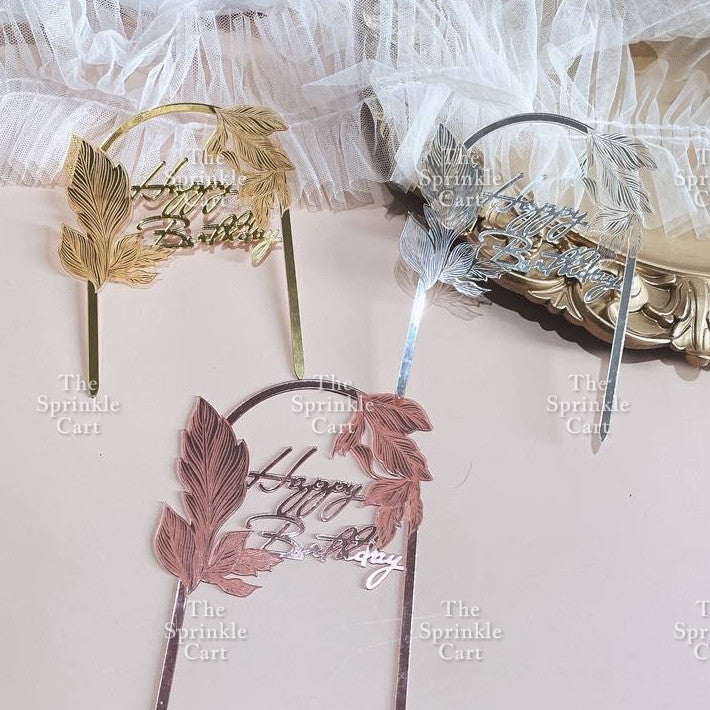 Acrylic Happy Birthday Happy Anniv & Baby Shower Cake Topper Birthday Wedding Party Decoration TSC