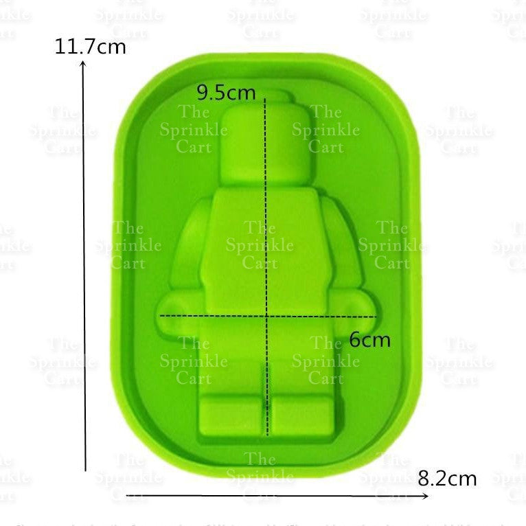 Lei-go Man Bricks Silicone Molder Fondant Baking Cake Chocolate DIY Decoration Robot Resin Mould