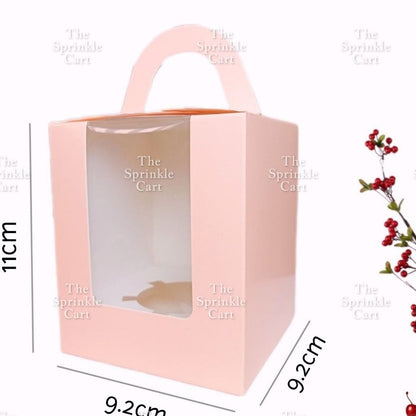 10pcs Solo Cupcake & Cookies Box Muffin Box w/ Holder Single Pastry Box TSC