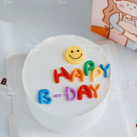Colorful Happy Birthday Balls Cake Topper for Children Birthday Party Decoration Polymer