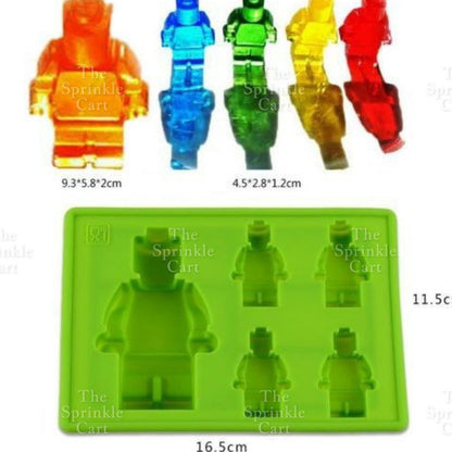 Lei-go Man Bricks Silicone Molder Fondant Baking Cake Chocolate DIY Decoration Robot Resin Mould