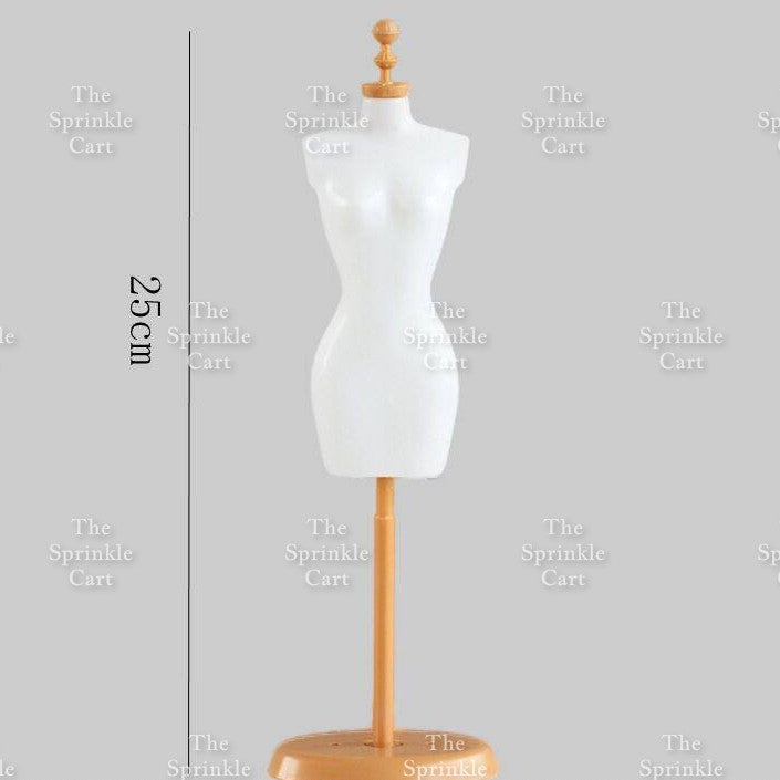Back Noble Dress and Mannequin Cake Topper Birthday Wedding Anniversary Cake Decoration TSC