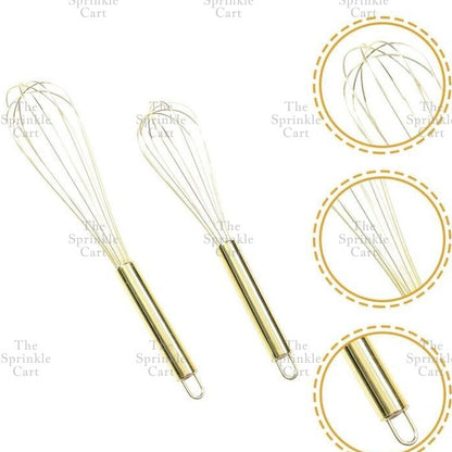 High Quality Stainless Steel Egg Whisk Non-Slip Manual Egg Beater Kitchen Mixing Tools