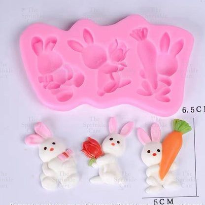 Easter Egg Bunny theme Silicone Mould Fondant Chocolate Cake Crafting Jelly Bakeware Tool TSC