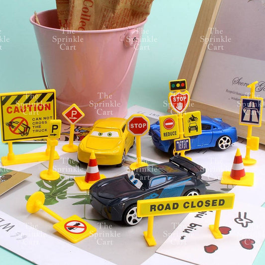 Tractor Toy Cake Topper Engineering Construction Signage Cake Topper Crane Boy Birthday Vehicles