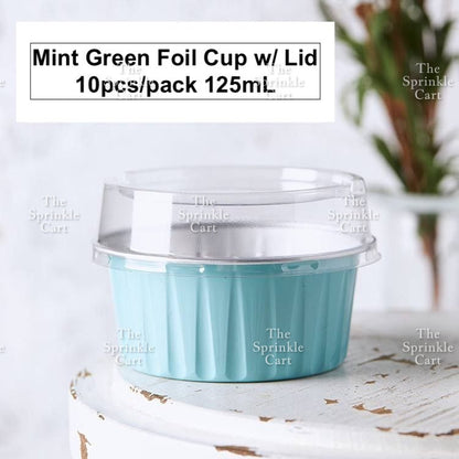 Dessert Round Heart Rectangle Cups with Lid Aluminum Foil Bakewares Decoration TSC