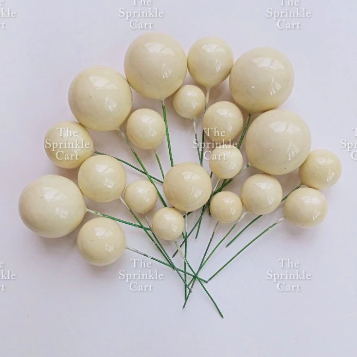 Balls Cake Topper Gold Silver White Pink Blue Yellow Decoration Birthday Swirl Ball Spiral Ball