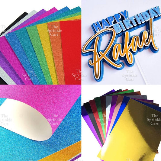 10pcs 250gsm/80gsm Glitter and Shiny Metallic Mirror Card Stock Board DIY Paper for Arts Cardstock