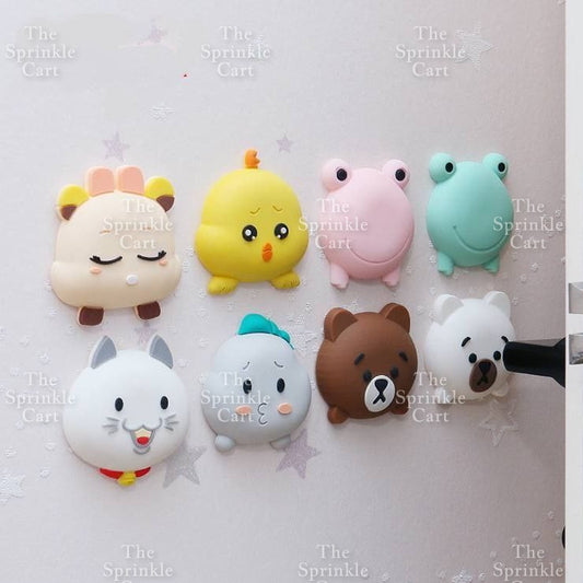 Self-Adhesive Wall Plain Square Cartoon Protector Soft Polymer Door Handle Bumper Guard Stopper TSC