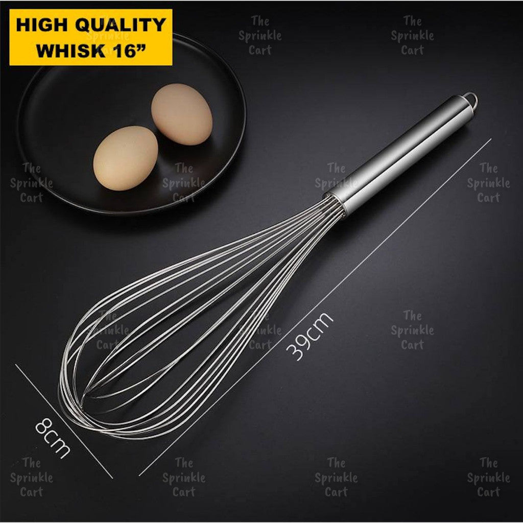 High Quality Stainless Steel Egg Whisk Non-Slip Manual Egg Beater Kitchen Mixing Tools