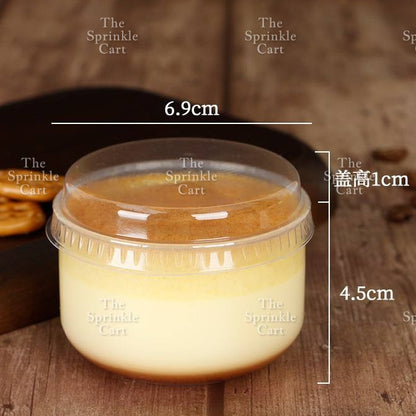 Transparent Dessert Plastic Container Cake Mousse Pudding Fruits Packaging TSC