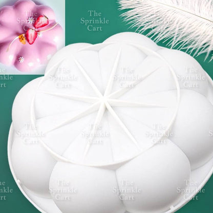 Large Round Flower Silicone Molder Pumpkin Shape For Chocolate Dessert Baking Mould