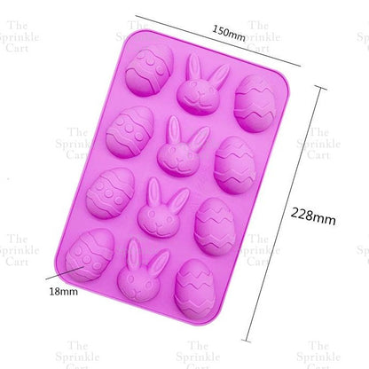 Easter Egg Bunny theme Silicone Mould Fondant Chocolate Cake Crafting Jelly Bakeware Tool TSC
