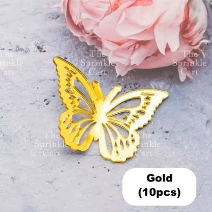 10pcs Acrylic Butterfly Cake Topper For Home Birthday Party Decorating Supplies